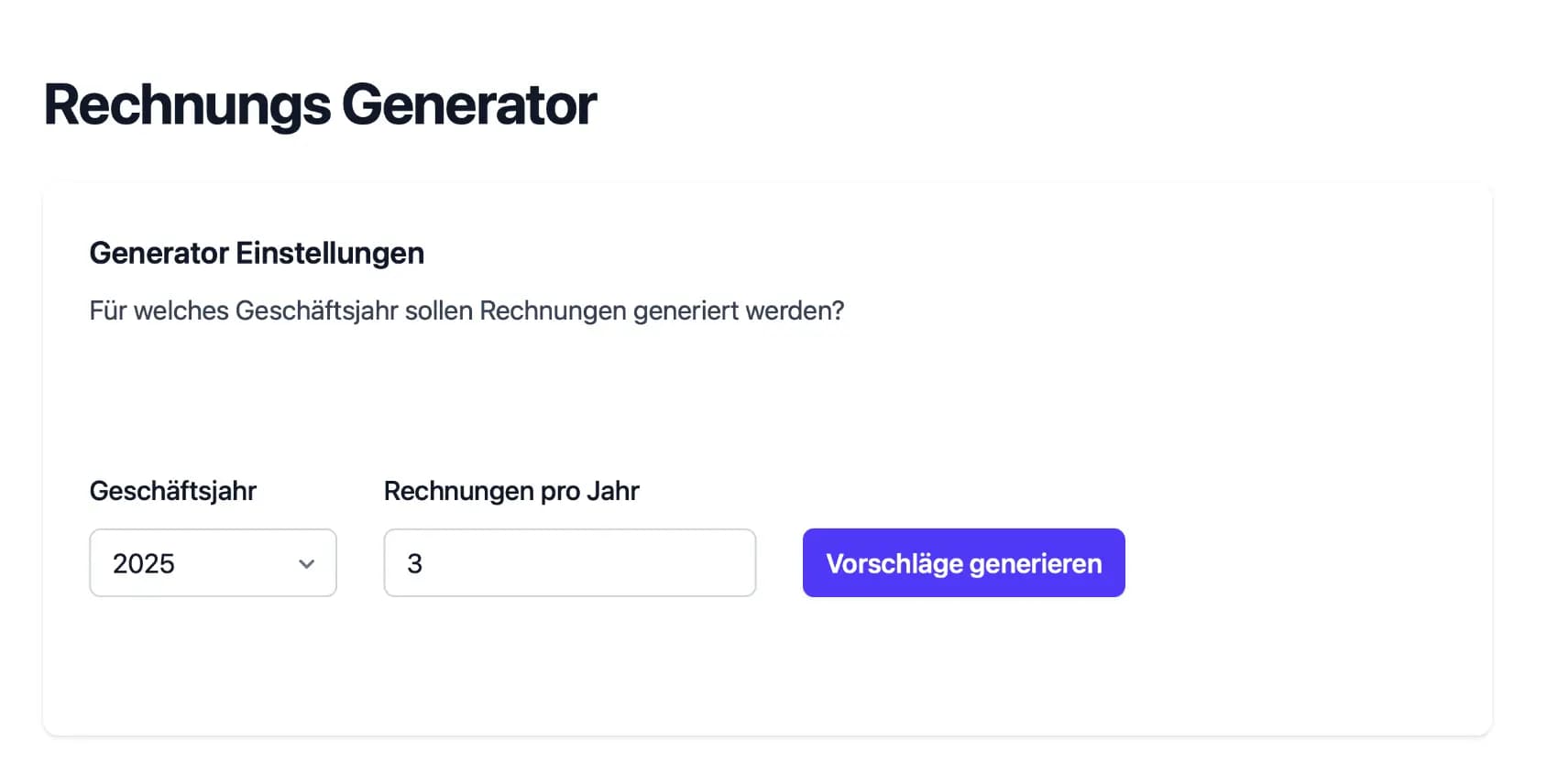 Rechnungs Generator
